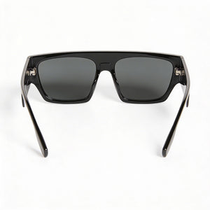Burberry Classic Rectangle Sunglasses Women — side view, Non-Polarized Dark Grey lens
