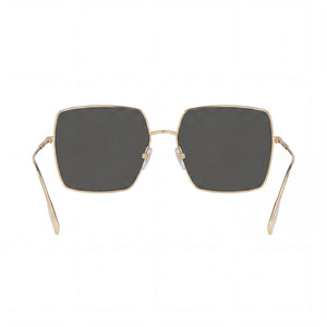Burberry Daphne Square Sunglasses Women — side view, Non-Polarized Dark Grey lens