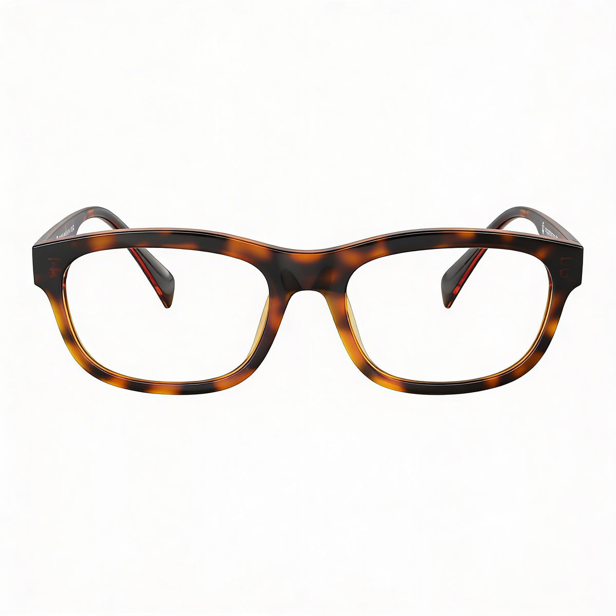 Burberry Dark Havana Rectangle Eyeglasses for Men, Clear Demo Lenses, Photo 2
