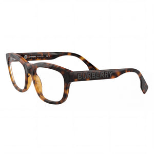 Burberry Havana Rectangle Eyeglasses for Men, clear demo lenses