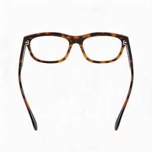 Burberry Havana Rectangle Eyeglasses Men — side view, Havana temples