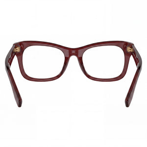 Burberry Rectangle Eyeglasses Unisex — interior view, Clear demo lenses
