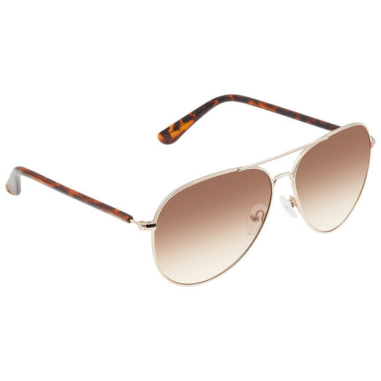 Gafas de sol Calvin Klein para hombre, con montura de aviador dorada y marrón degradado (CK19314S 60/13/140)