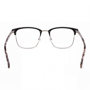 Calvin Klein CK19311 Rectangle Eyeglasses Unisex — side view, Black Acetate temples