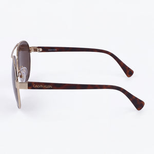 Calvin Klein Ck19316s Aviator Sunglasses Men — side view, Non-Polarized Brown lens