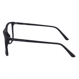 Calvin Klein CK19513 Rectangle Eyeglasses Women — side view, Black Metal temples