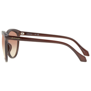 Calvin Klein CK19534S Cat Eye Sunglasses Women — side view, Brown Gradient lens