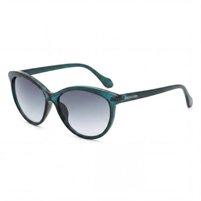 Calvin Klein CK19534S Green Cat Eye Sunglasses for Women, Grey Gradient lens
