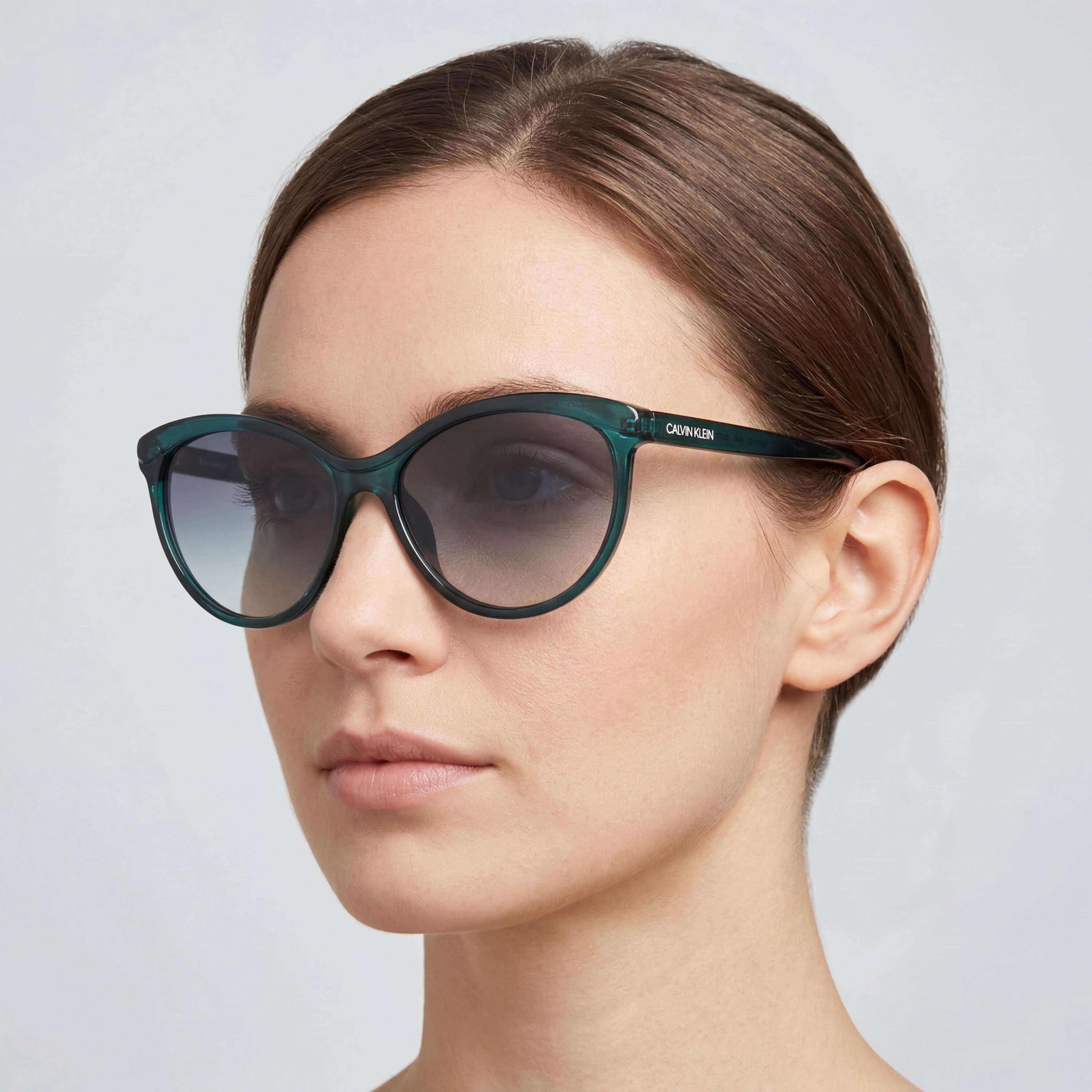Calvin Klein CK19534S Blue Cat Eye Gradient Sunglasses for Women, 58mm, Photo 5