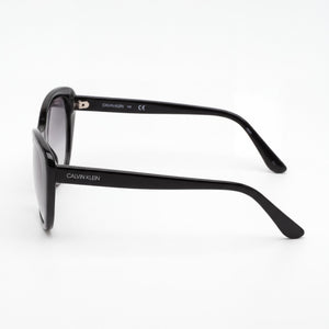 Calvin Klein Ck19560s Rectangle Sunglasses Women — side view, Non-Polarized Gradient Grey lens