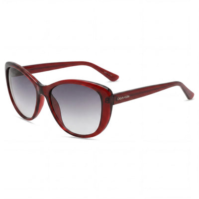 Calvin Klein CK19560S Red Cat Eye Sunglasses for Women, Grey Gradient lens