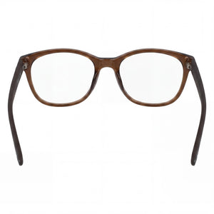Calvin Klein Ck19572 Rectangle Eyeglasses Women — side view, Brown Plastic temples