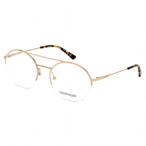 Calvin Klein CK20110 Gold Rectangle Eyeglasses for Women, Acetate frame