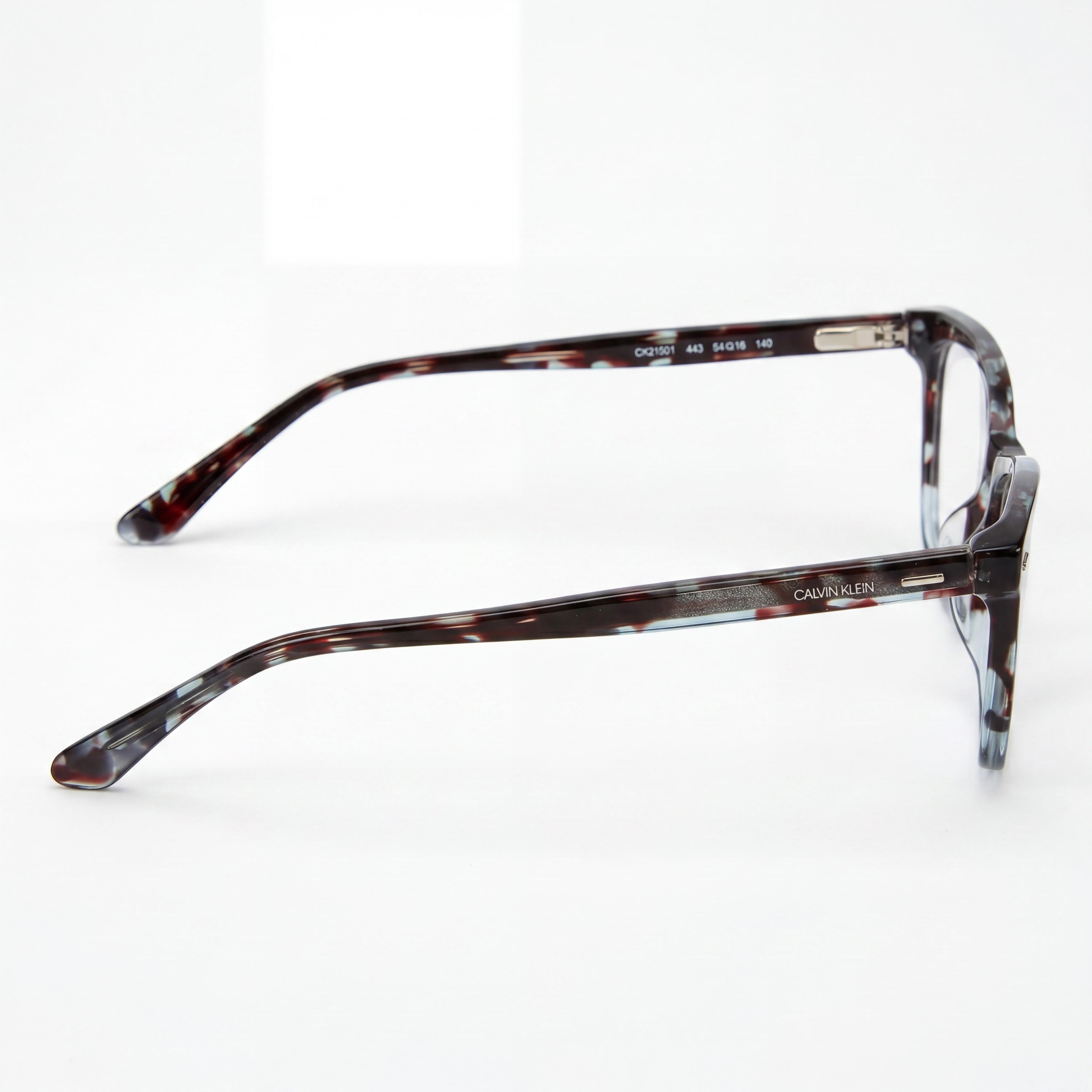 Calvin Klein CK21501 Gafas unisex estilo ojo de gato Havana Blue, 54 mm, Photo 2