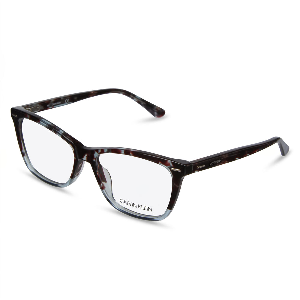 Calvin Klein CK21501 Havana Cat Eye Eyeglasses Unisex, Plastic frame