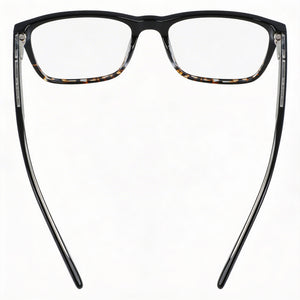 Calvin Klein Ck21502 Rectangle Eyeglasses Men — side view, Black Acetate temples