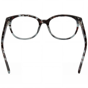 Calvin Klein CK21710 Oval Eyeglasses Unisex — side view, Aqua Tortoise Alloy Steel temples