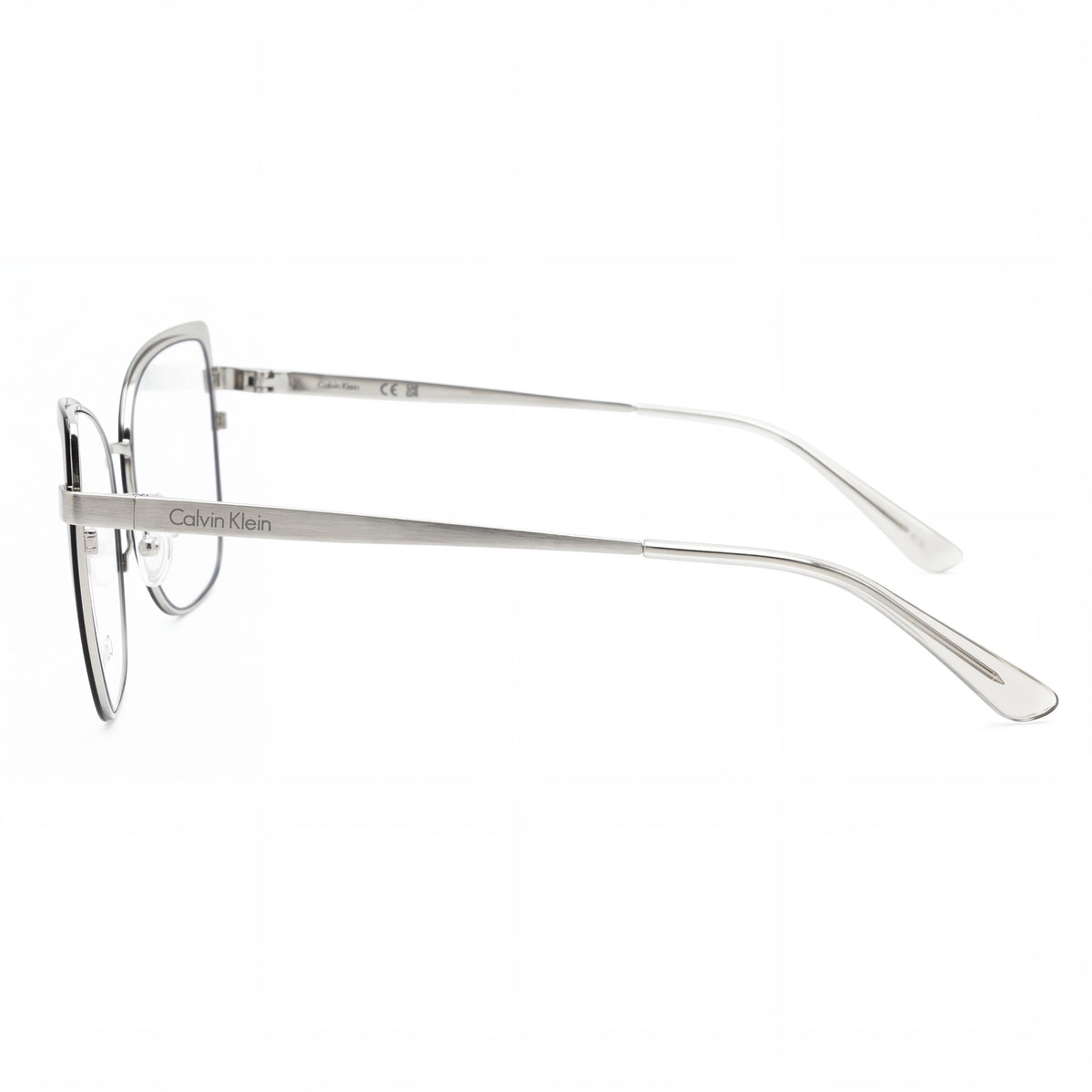 Gafas unisex Calvin Klein Ck22101 con montura cat eye de metal negro y plateado con una anchura de lente de 54 mm, Photo 2