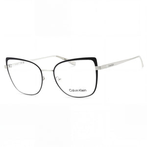 Calvin Klein Ck22101 Black Silver Cat Eye Eyeglasses Unisex, Metal frame