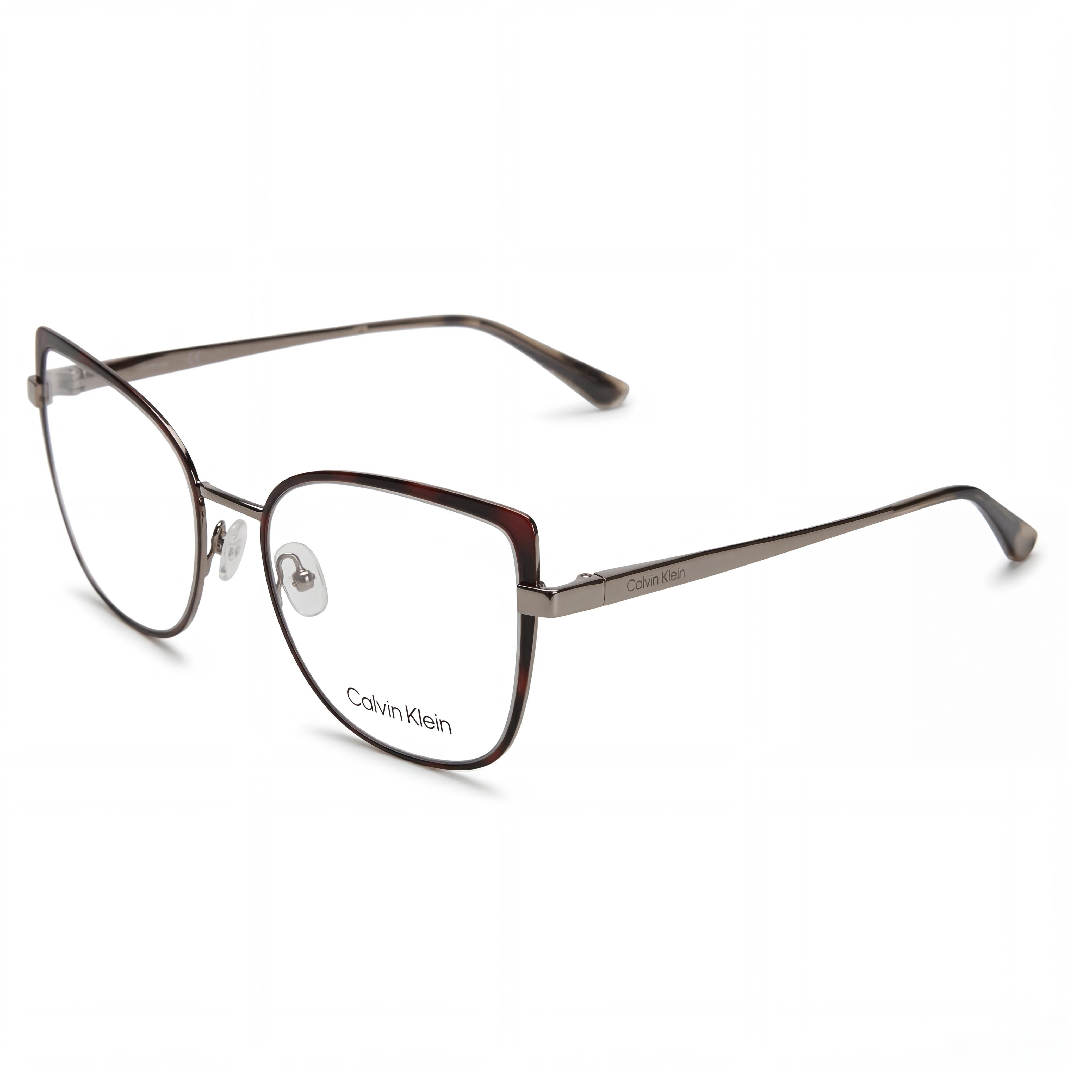 Calvin Klein CK22101 Gafas Unisex Ojo de Gato Havana Gold, Metal 54mm, Photo 1