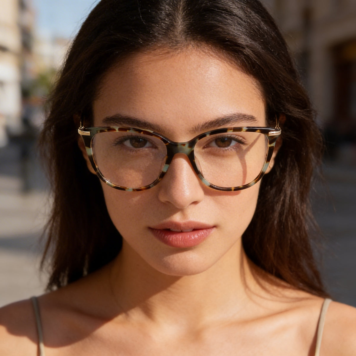 Calvin Klein CK22500 Gafas de Acetato Cuadradas Havana para Mujer, 54mm, Photo 4