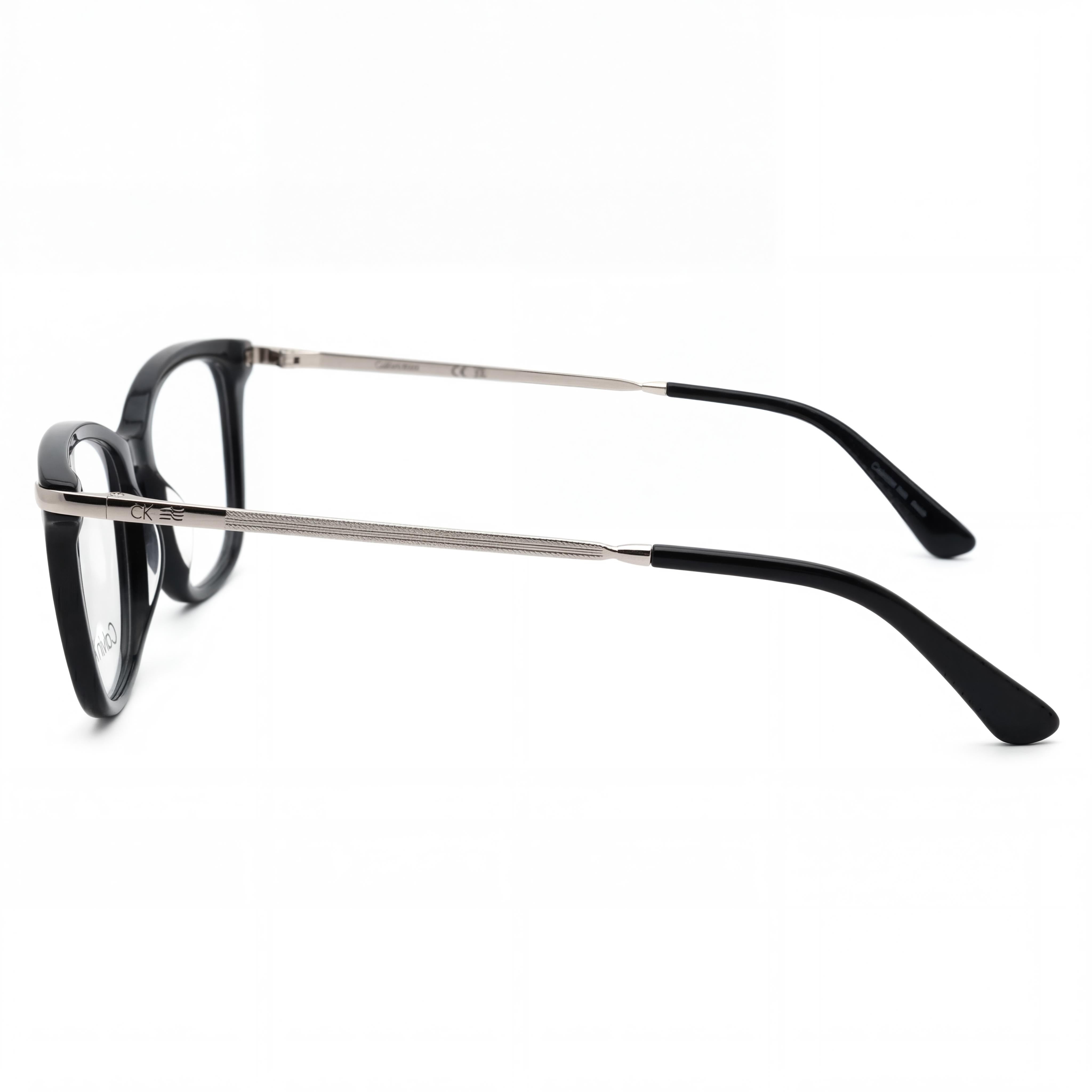 Calvin Klein CK22501 Gafas unisex de ojo de gato negras, Plástico 51mm, Photo 2