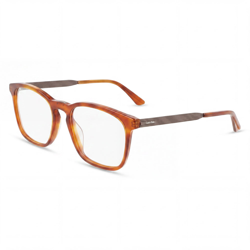 Calvin Klein CK22503 213 53 Havana Square Eyeglasses Unisex, Acetate frame