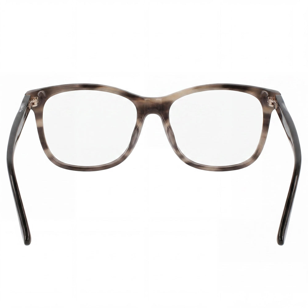 Calvin Klein CK22507 Rectangle Eyeglasses Unisex — side view, Havana Metal temples