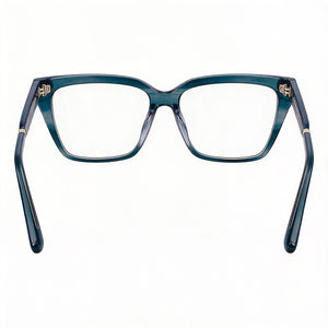 Calvin Klein Ck22539 Rectangle Eyeglasses Unisex — side view, Blue Metal temples