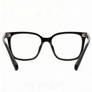 Calvin Klein Ck22540 Rectangle Eyeglasses Women — side view, Black Acetate temples