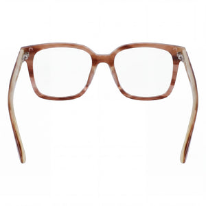Calvin Klein CK22540 Rectangle Eyeglasses Unisex — side view, Brown Metal temples