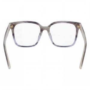 Calvin Klein Ck22540 Rectangle Eyeglasses Unisex — side view, Striped Grey Metal temples