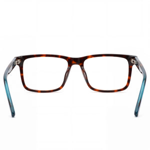 Calvin Klein CK22544 Rectangle Eyeglasses Unisex — side view, Tortoise Metal temples
