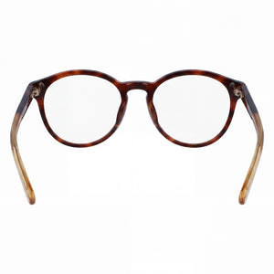 Calvin Klein CK22546 Round Eyeglasses Women — side view, Havana Plastic temples