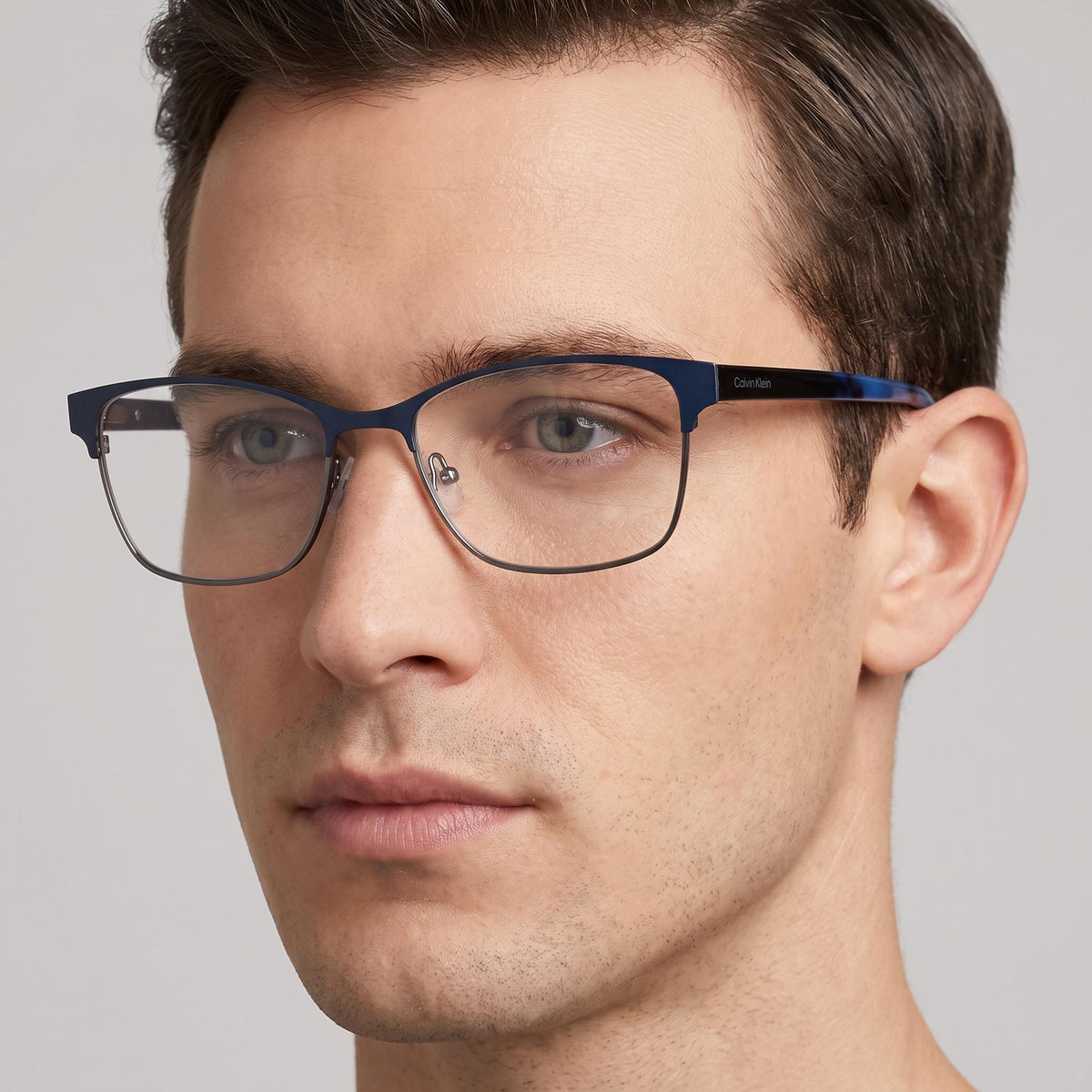 Calvin Klein Ck23107 Blue Rectangle Eyeglasses Unisex, 52mm, Photo 4
