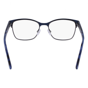 Calvin Klein Ck23107 Rectangle Eyeglasses Unisex — side view, Blue Metal temples