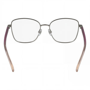 Calvin Klein Ck23128 Cat Eye Eyeglasses Women — side view, Silver Metal temples