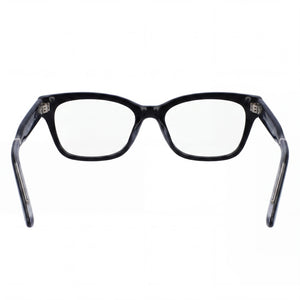 Calvin Klein CK23512 Rectangle Eyeglasses Unisex — side view, Black Acetate temples