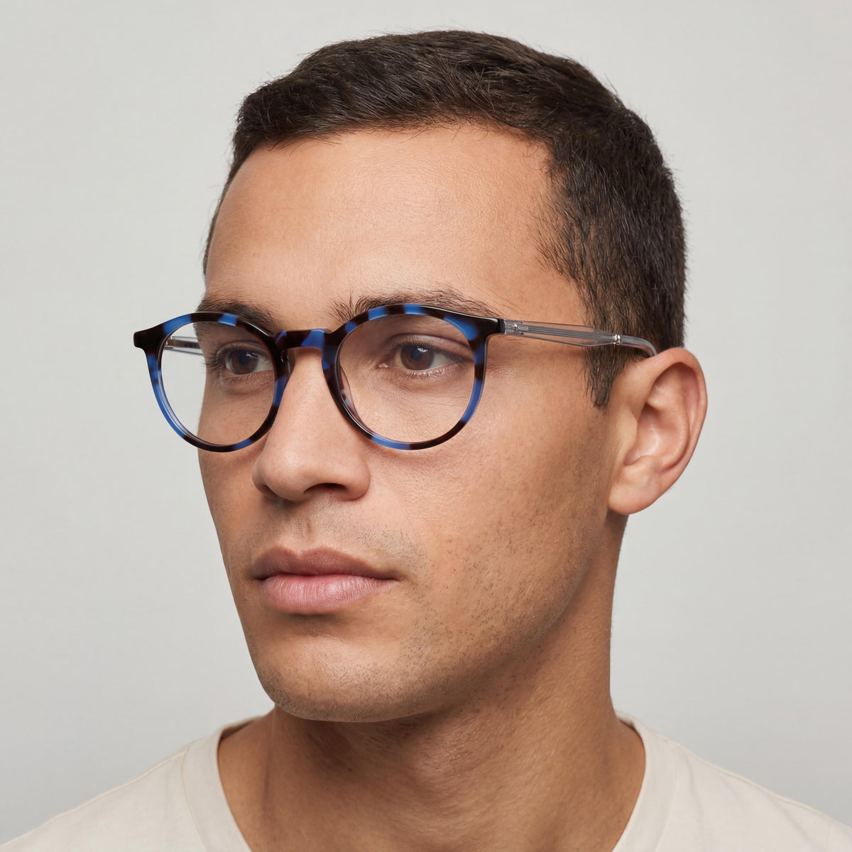 Gafas Unisex Redondas Calvin Klein Ck23515 Havana Azul, Metal 50mm, Photo 3