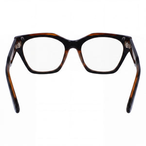 Calvin Klein Ck23518 Cat Eye Eyeglasses Unisex — side view, Black Alloy Steel temples