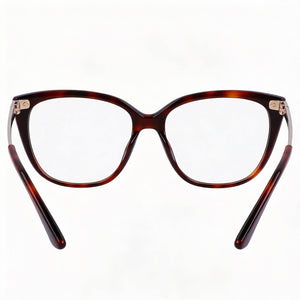 Calvin Klein Ck23520 Square Eyeglasses Unisex — side view, Havana Metal temples