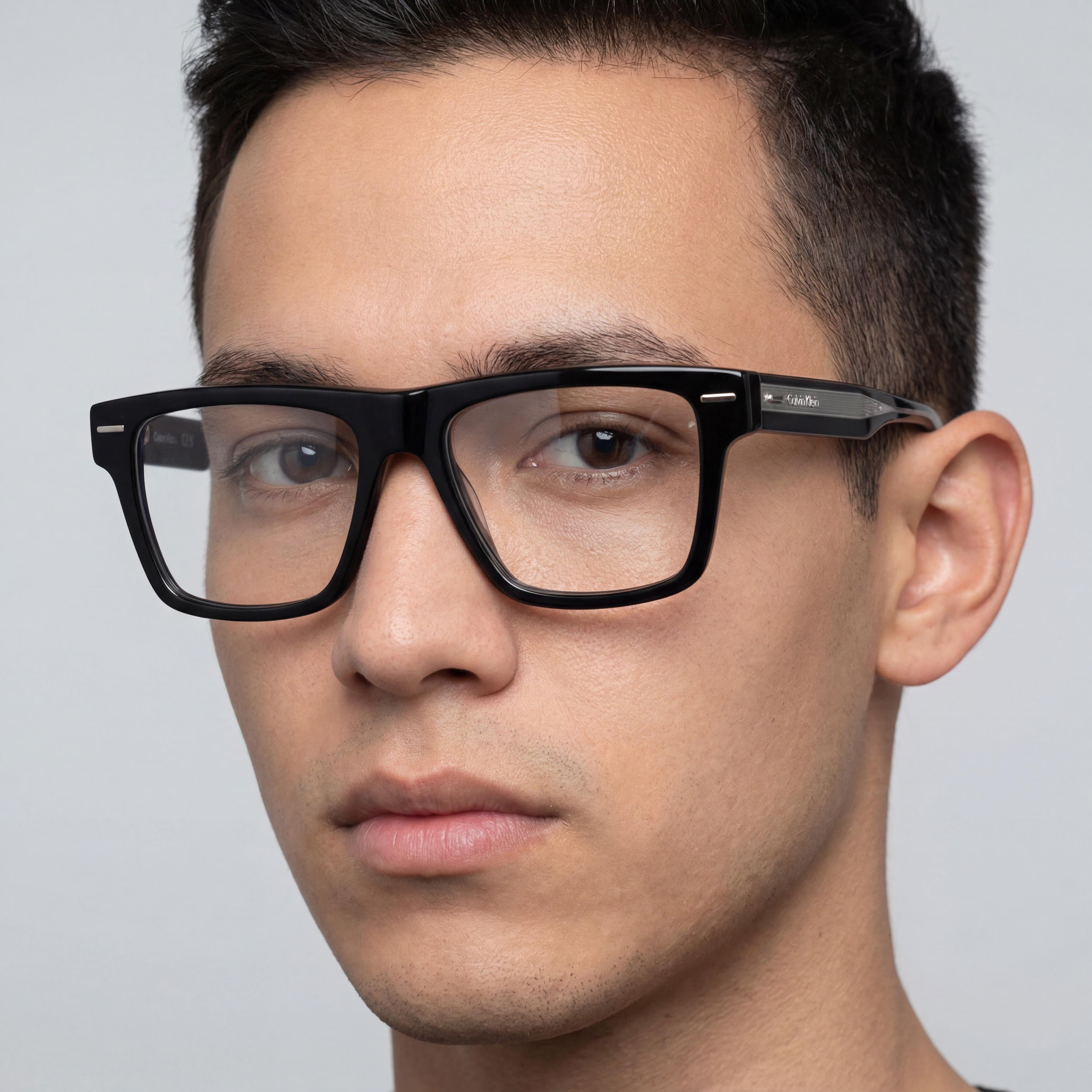 Calvin Klein Ck23522 Black Rectangle Eyeglasses Unisex, Plastic 53mm, Photo 3