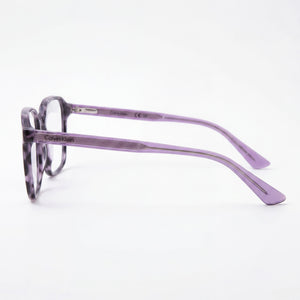 Calvin Klein Ck23524 Square Eyeglasses Unisex — side view, Violet Injected temples