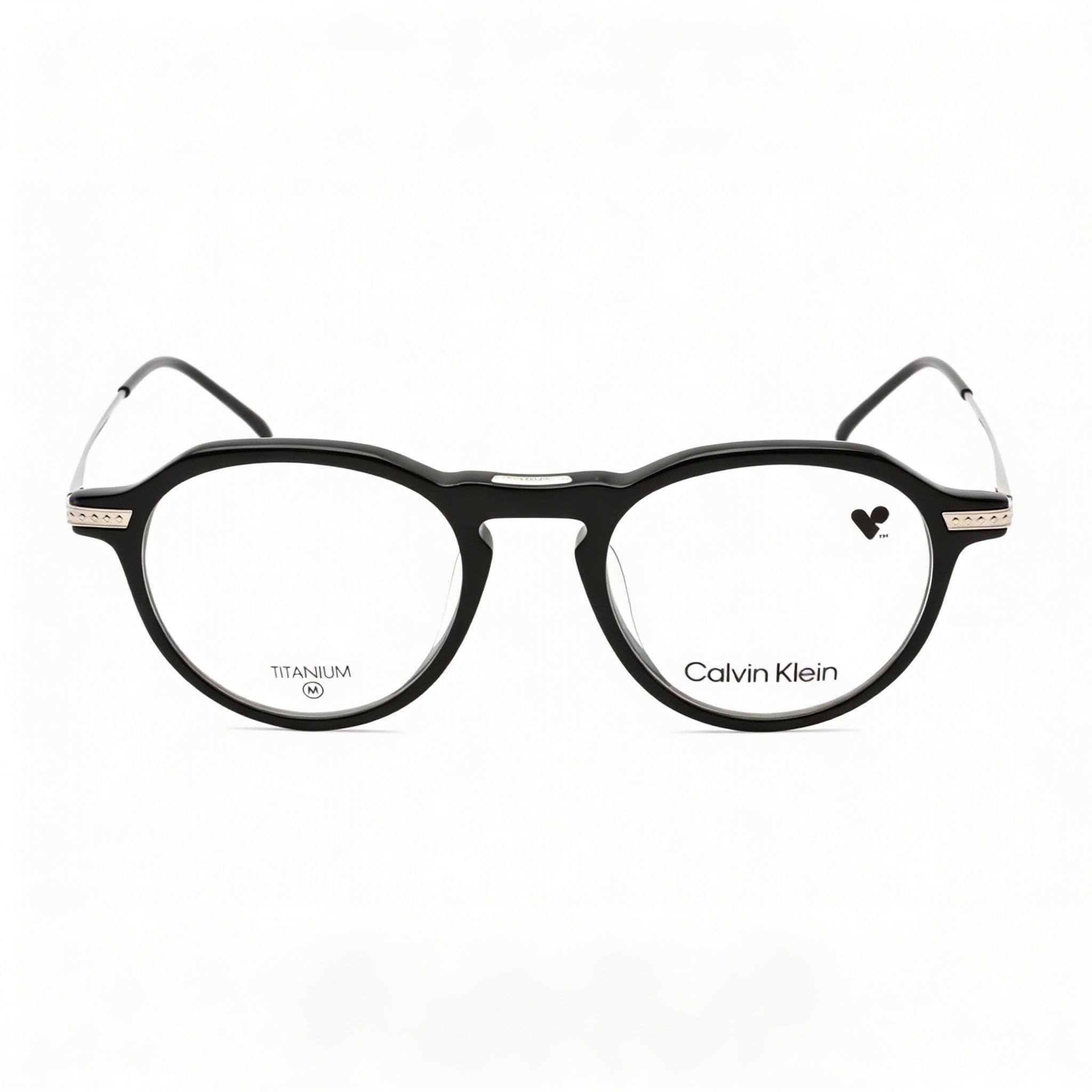 Calvin Klein CK23532T Gafas Redondas Negras para Mujer, Acetato 48mm, Photo 2