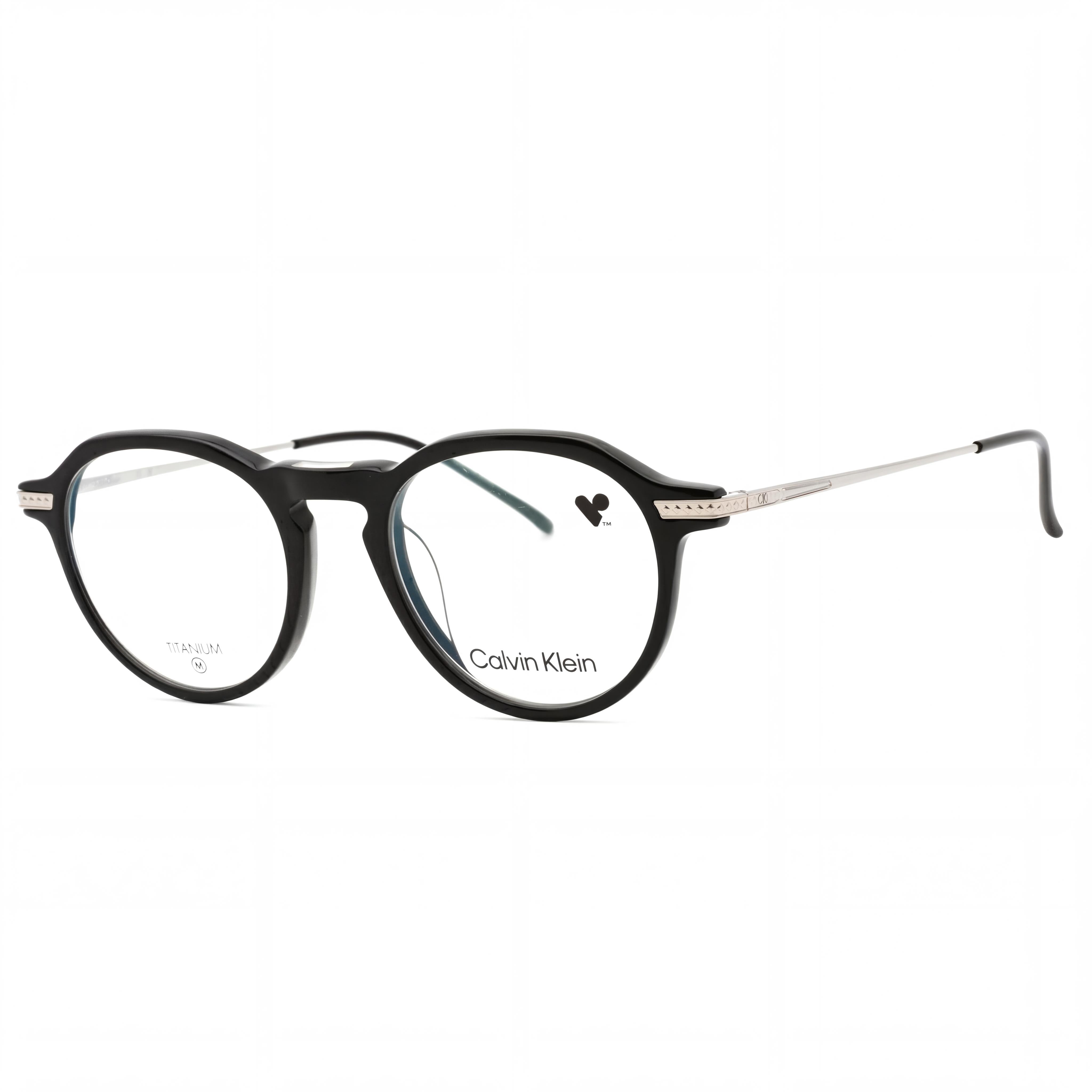 Calvin Klein CK23532T Gafas Redondas Negras para Mujer, Acetato 48mm, Photo 1