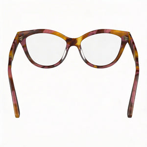 Calvin Klein CK23541 Cat Eye Eyeglasses Unisex — side view, Havana Acetate temples