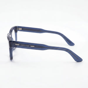 Calvin Klein Ck23542 Round Eyeglasses Unisex — side view, Blue Acetate temples
