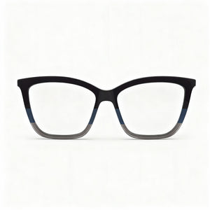 Calvin Klein CK23545 Square Eyeglasses Unisex — side view, Black Acetate temples