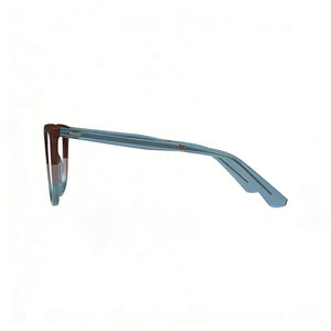 Calvin Klein Ck23545 Square Eyeglasses Unisex — side view, Blue Acetate temples