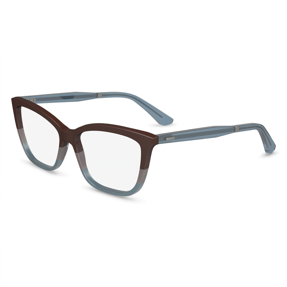 Calvin Klein CK23545 Brown Rectangle Eyeglasses Unisex, Acetate frame
